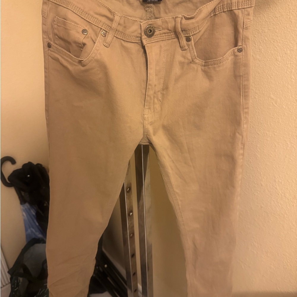Ring of Fire Men's Beige Slim Jeans